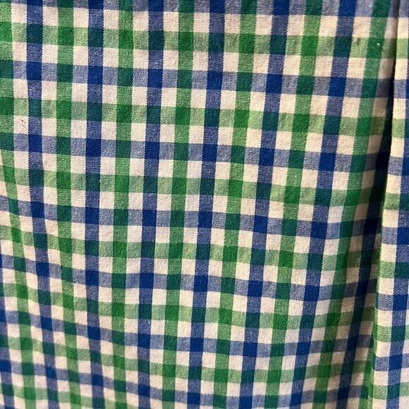 Tommy Hilfiger Men’s M Summer check blue green and white button down shirt - Picture 2 of 16